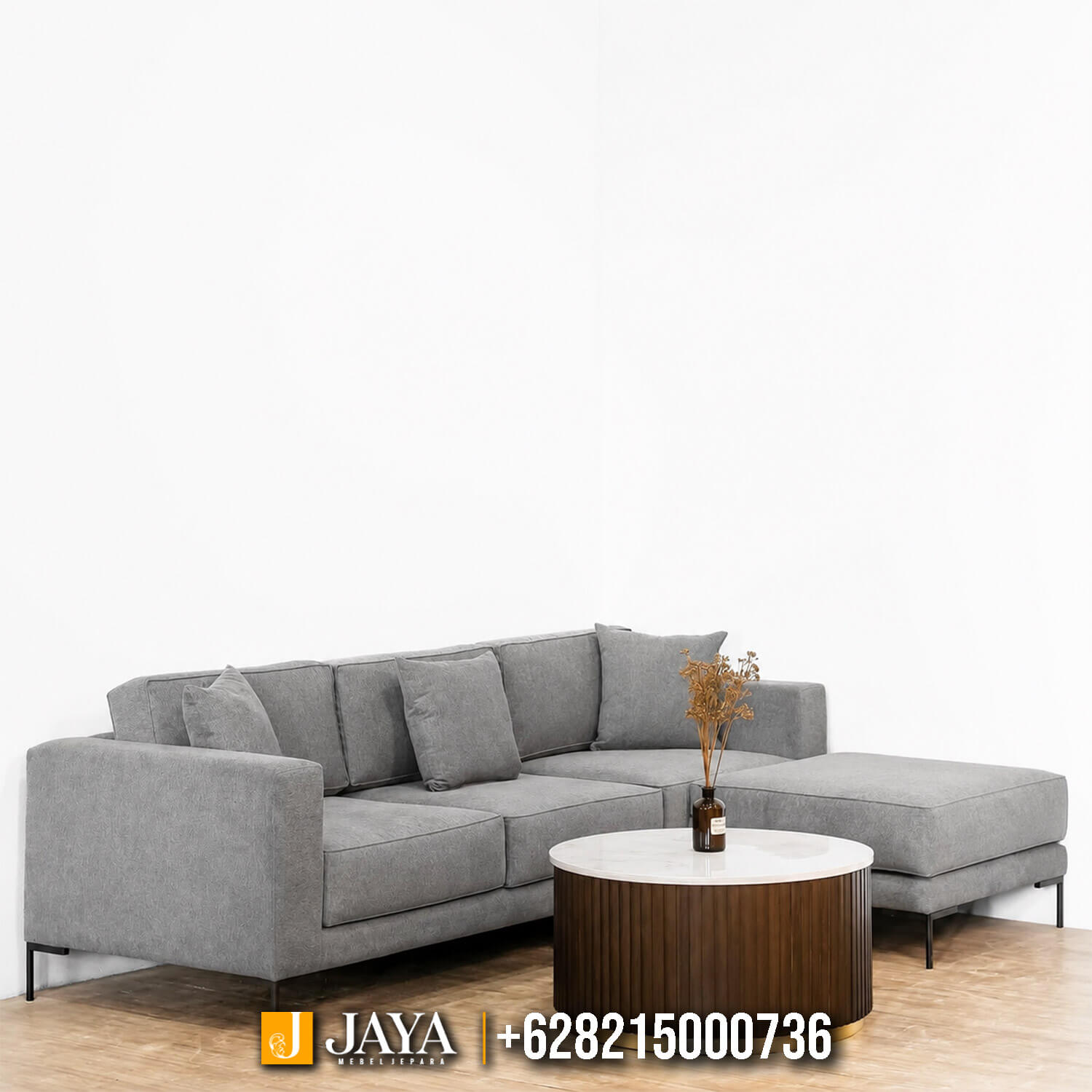 Sofa Tamu Minimalis Modern Jepara L-Shape JM-48 Sofa Tamu Minimalis Modern Jepara L-Shape JM-48