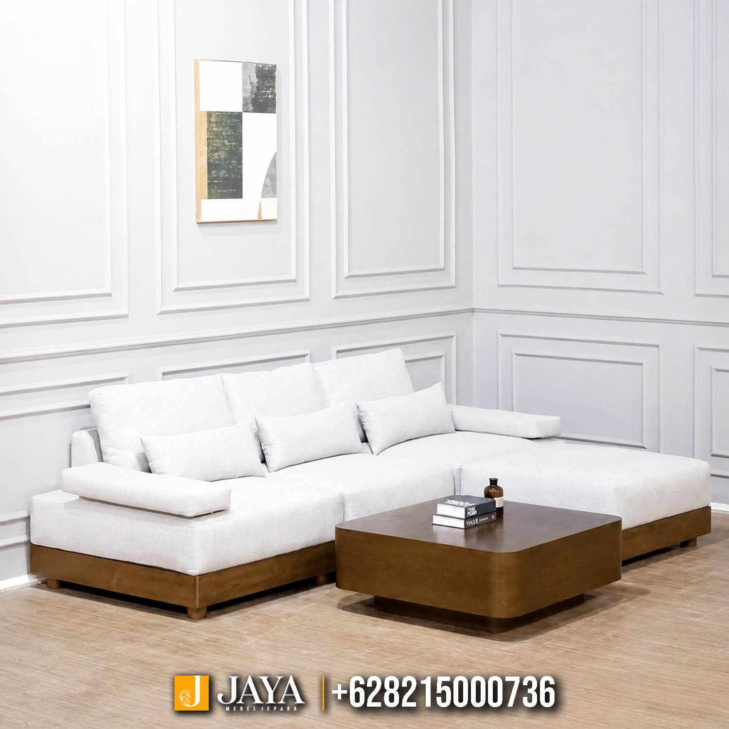 Sofa Tamu Minimalis Modern Kanva L-Shape JM-45 Sofa Tamu Minimalis Modern Kanva L-Shape JM-45