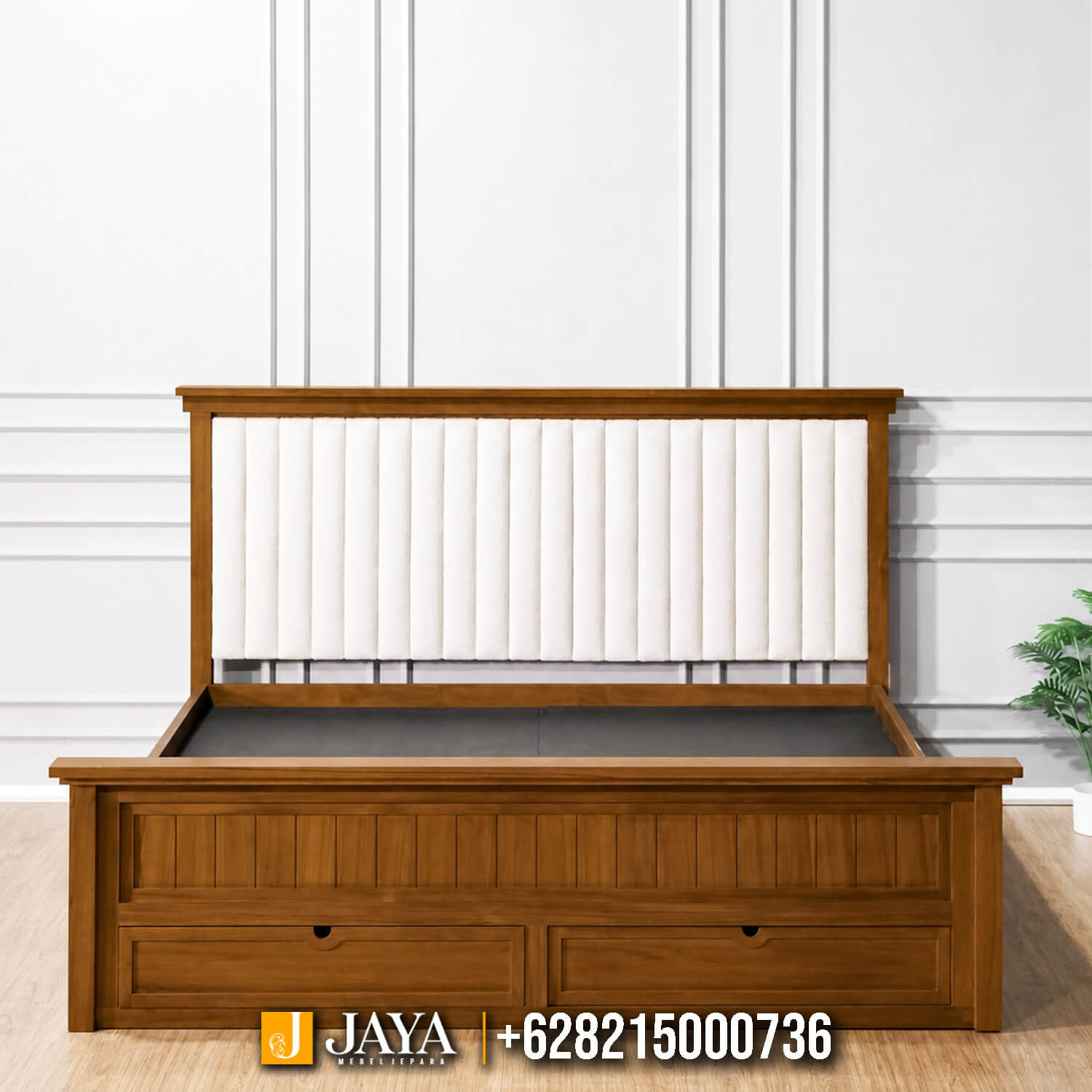 Tempat Tidur Minimalis Linear Comfort Teak Wood JM-43 Tempat Tidur Minimalis Linear Comfort Teak Wood JM-43