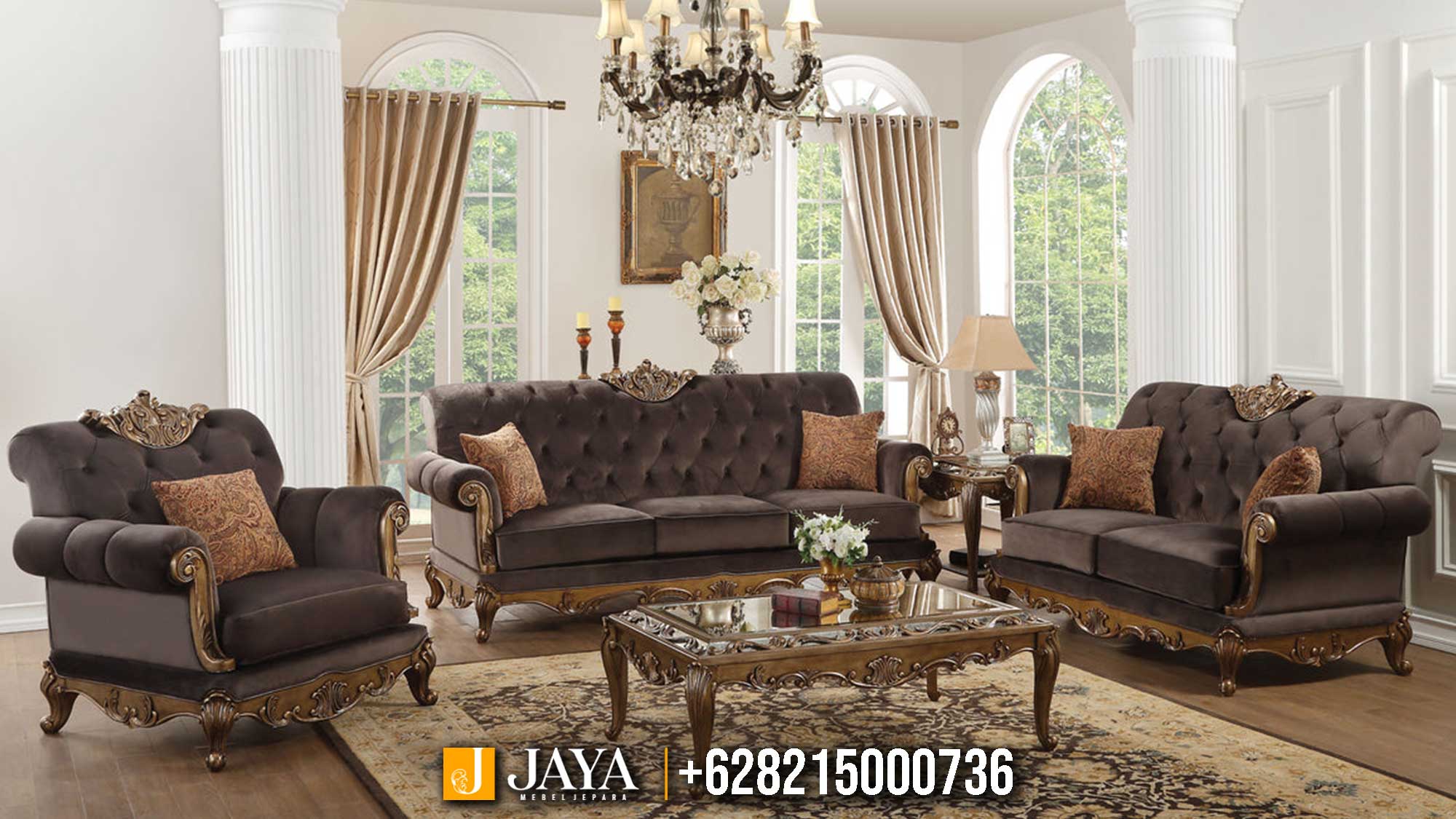 Sofa Tamu Mewah Jepara Royal Velvet Antique JM-62 Sofa Tamu Mewah Jepara Royal Velvet Antique JM-62