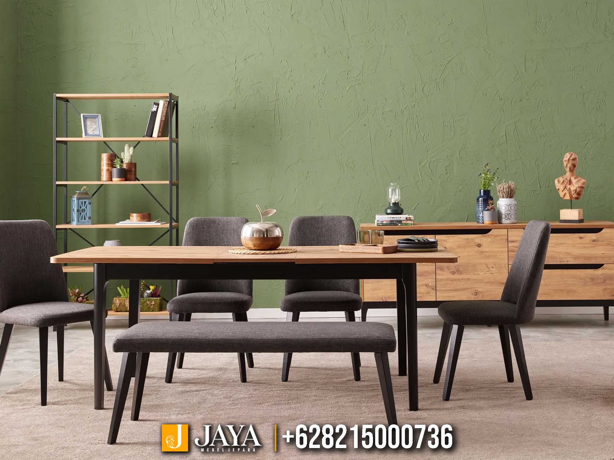 Harga Meja Makan Minimalis Jepara Kayu Jati Solid Premium JM-07.1