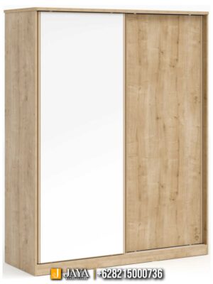 Lemari Pakaian Jati Minimalis 2 Pintu Premium Design JM-19