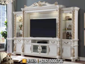 Lemari TV Mewah Ukir Jepara Royal Victoria JM-57