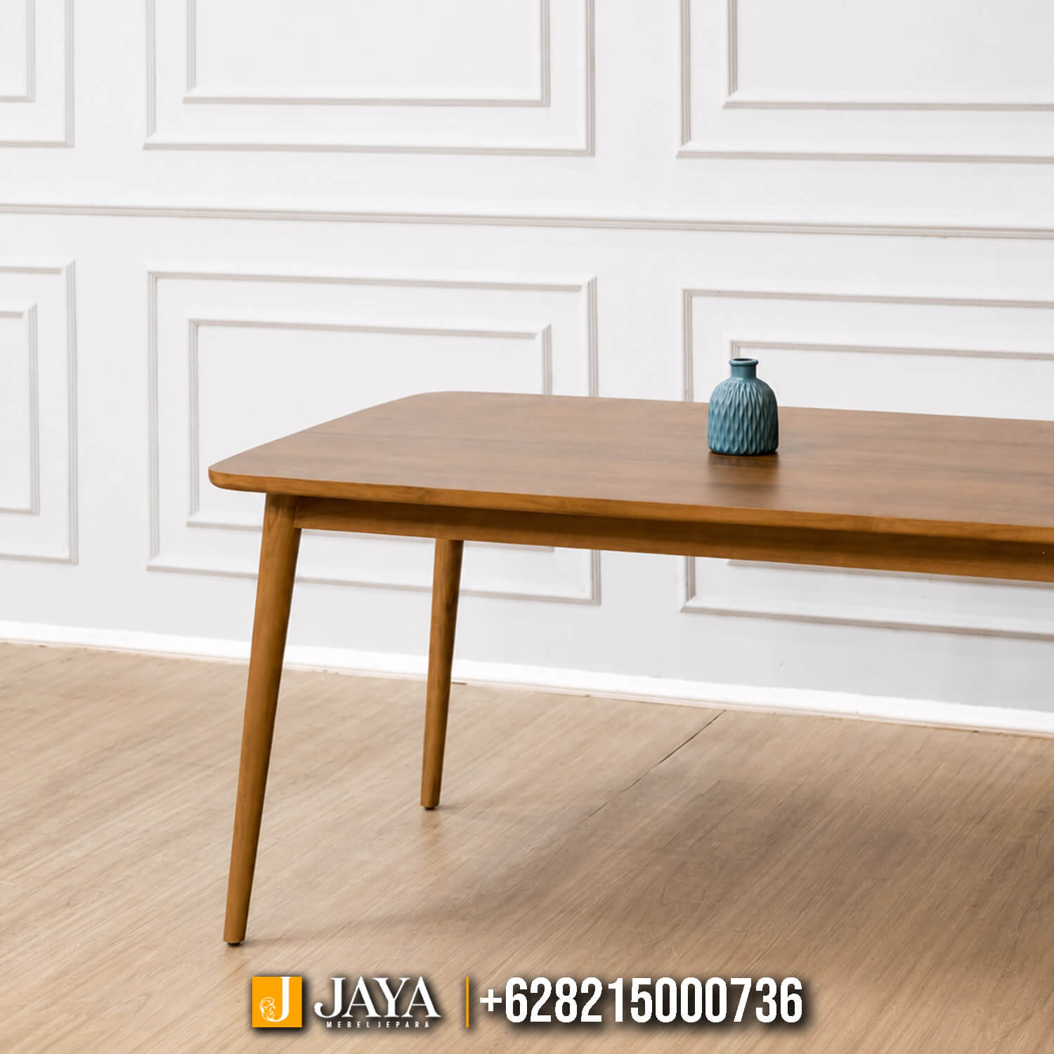 Set Meja Makan Minimalis Jati Jepara Retro Scandinavian JM-31