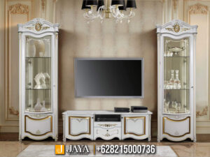 Set Meja TV Mewah Ukiran Jepara Elegant Design JF-55