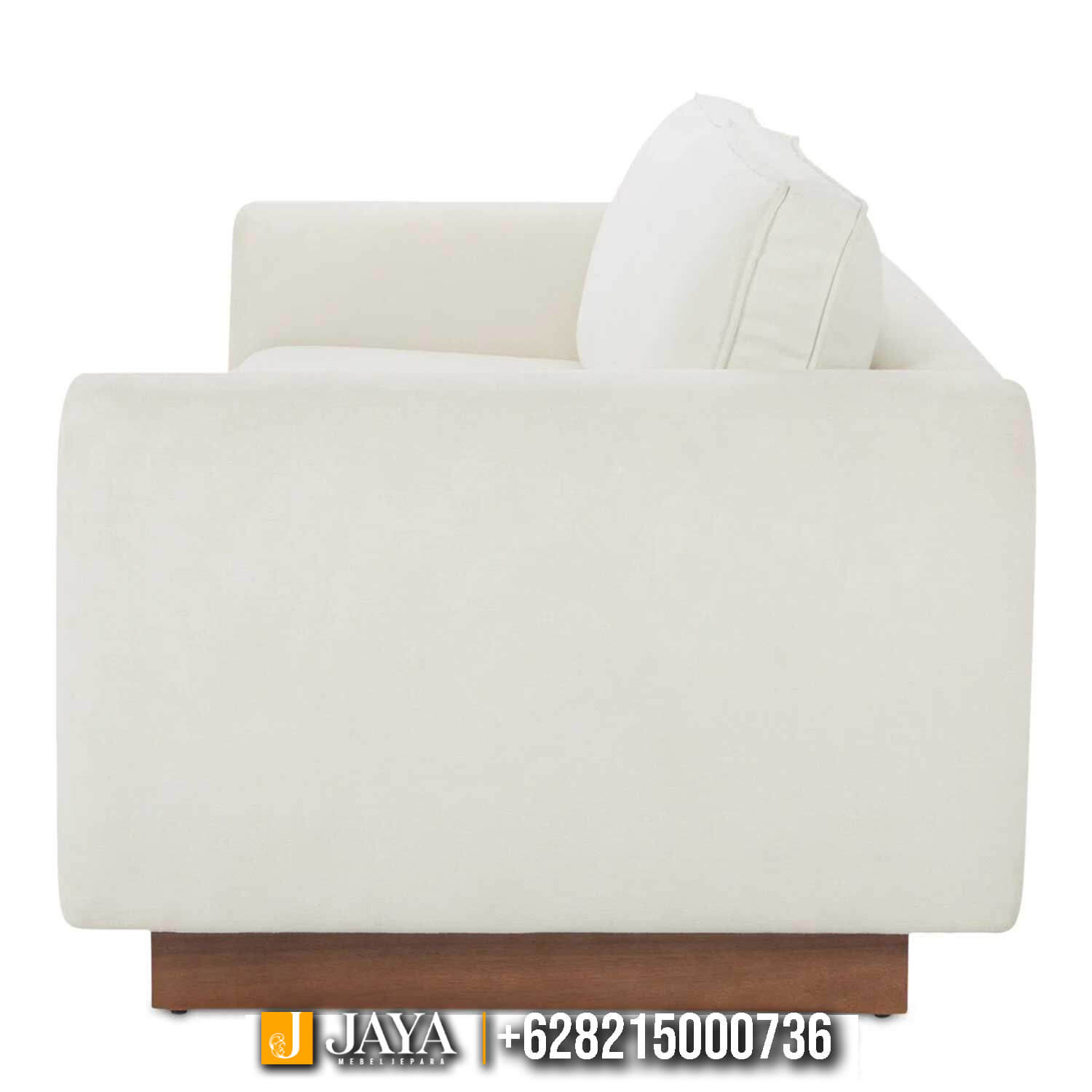 Sofa Minimalis 2 Seater Rangka Kayu Jati Solid Premium JM-10.2