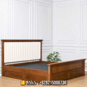 Tempat Tidur Minimalis Linear Comfort Teak Wood JM-43