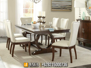 Desain Meja Makan Minimalis Jepara Cantik Natural Dark Brown JM-74