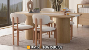 Desain Meja Makan Minimalis Modern Senja Japandi Style JM-123