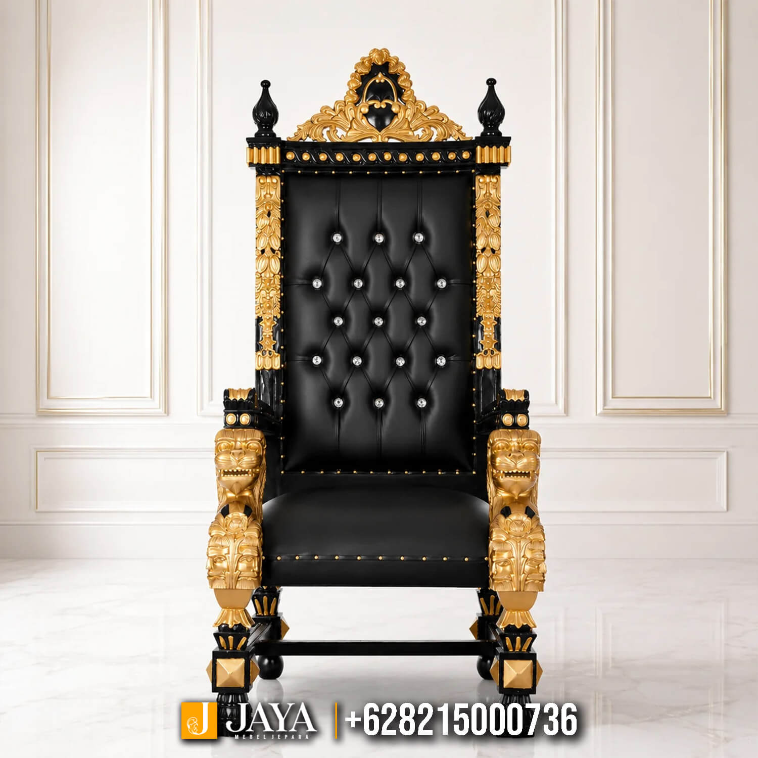 Royal King Chair Thrones Carving Style Gorgeous JM-77.1