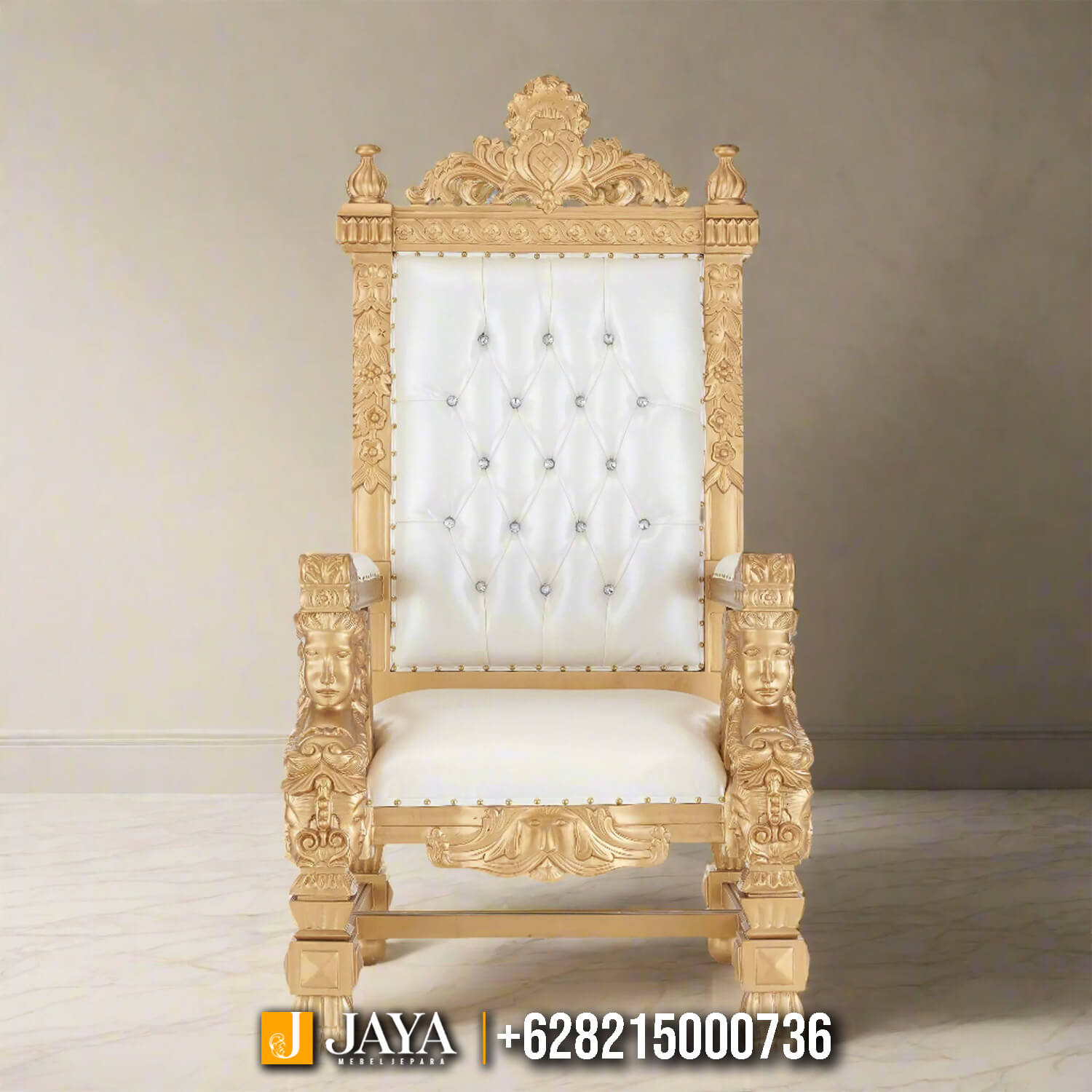 Royal King Chair Thrones Carving Style Gorgeous JM-77.2