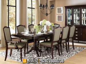 Set Meja Makan Minimalis Jati Klasik Windsor JM-69
