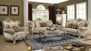 Sofa Tamu Mewah Jepara Bellagio Classic Living Silver Glossy JM-64