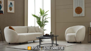 Sofa Tamu Minimalis Modern Lengkung Aesthetic Lounge JM-86